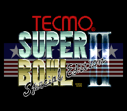 Tecmo Super Bowl II - Special Edition (USA) Title Screen